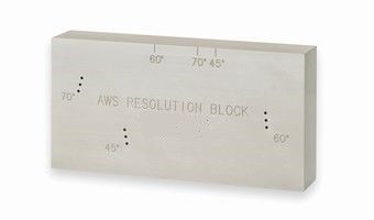 AWS RC Ultrasonic Reference Blocks for checking angle beam transducer resolution capability
