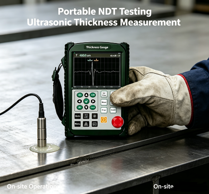 TG‑UT10 Portable Multifunctional Ultrasonic Flaw Detection Thickness Gauge 12‑bit High Speed Sampling A‑Scan B‑Scan Waveform