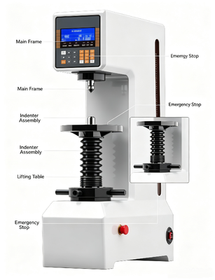 HBE‑3000A Electronic Brinell Hardness Tester 10‑level Test Force with Emergency Stop Device CE Standard for Alloy Soft Metal Non‑metallic Material Hardness Measurement