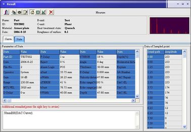 NDT Ultrasonic Crack Detection Test with Big memory of 500 A graph HUATEC FD510