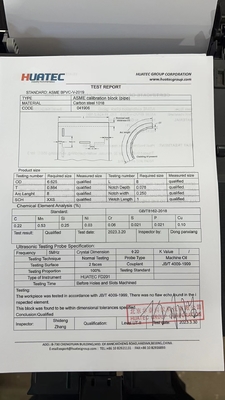 HUATEC Piping Asme Calibration Block Non Destructive Testing Equipment
