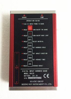 Metal Back Light Portable Leeb Hardness Tester Rechargeable Battery