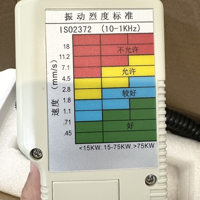 Vibration Meter Classify Vibration Measurements Into Red Yellow Blue Green