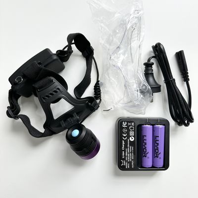 Fluorescent Magnetic Particle UV Headlamp DG-3101S With Peak Wavelength Of 365-370nm And 2pcs Of 18650 Lithium Battery