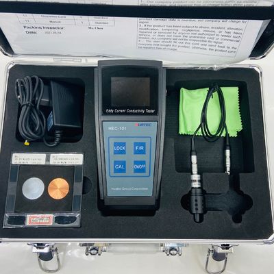 Digital Portable Eddy Current Conductivity Tester with 60 kHz Sine Wave 6.9~110%IACS Range and ±0.1%IACS Accuracy