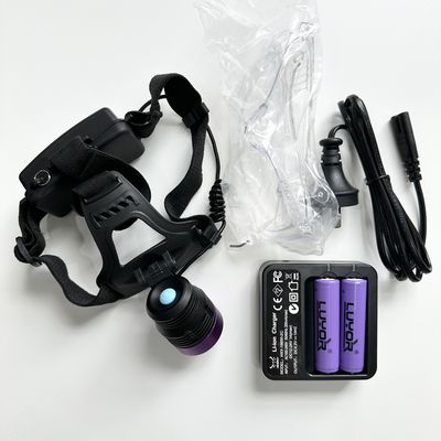 DG-3101S Portable UV-A Helmet Black Light 90° Adjustable Head NDT Fluorescent Leak Detection Ultraviolet Head Lamp