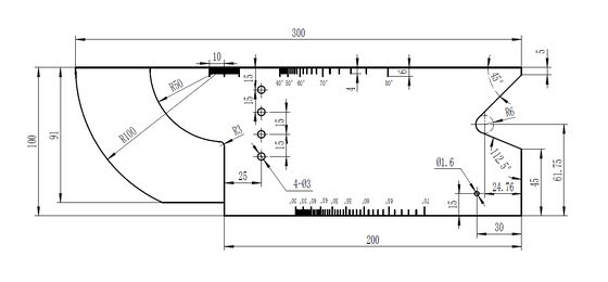 PAUT Ultrasonic Phased Array Radius Calibration Block with DAC Curve Generation