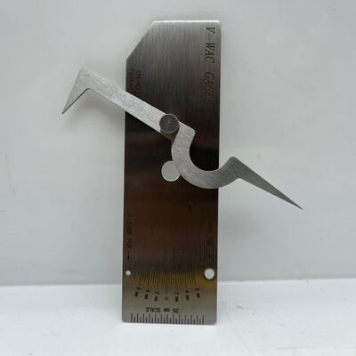 V-WAC Type Single Arm Fillet Stainless Steel Weld Gauge Metric & Inch Dual Scale
