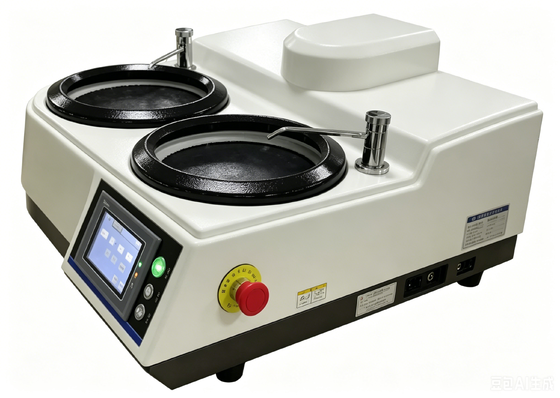 HPA-2SE Double Disc Metallographic Grinding Polishing Machine PLC Touch Screen Specimen Preparation Equipment