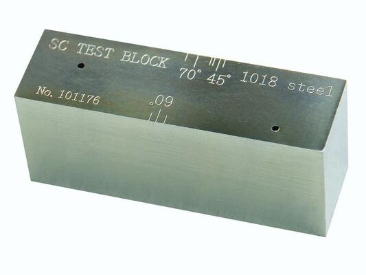 SC ASTM E164 Sensitivity Calibration Block Shear Wave Ultrasonic Probe Calibration Test Block With Two 0.062" Side Drilled Holes