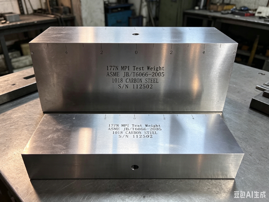 177N MPI Test Weight 1018 Carbon Steel Magnetic Particle Inspection Calibration Block Comply ASME JB/T6066-2005 DC Magnetic Yoke Lifting Force Test Specimen