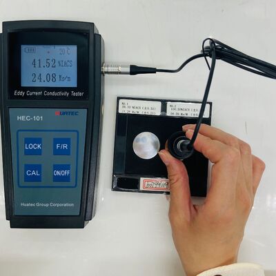 Digital Portable Eddy Current Conductivity Tester with 60 kHz Sine Wave 6.9~110%IACS Range and ±0.1%IACS Accuracy