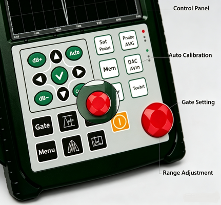 TG‑UT10 Portable Multifunctional Ultrasonic Flaw Detection Thickness Gauge 12‑bit High Speed Sampling A‑Scan B‑Scan Waveform