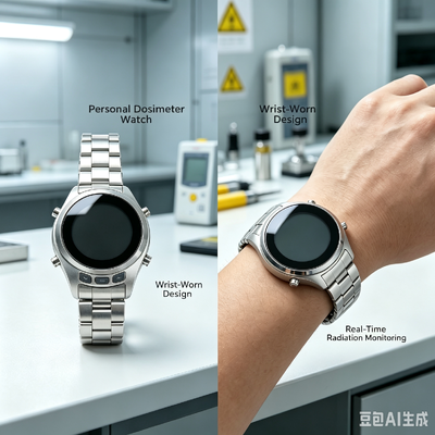 HRD-4 Wristwatch-style Personal Dosimeter with IP67 Protection, 0.10 μSv/h-50mSv/h Range, and 0-95%RH Humidity Resistance